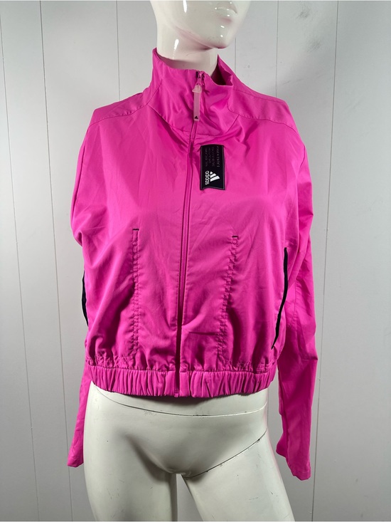 adidas Jackets & Blazers - Adidas Sz XS Primeblue Women's Pink Cropped Track Jacket Mesh Back Full Zip
